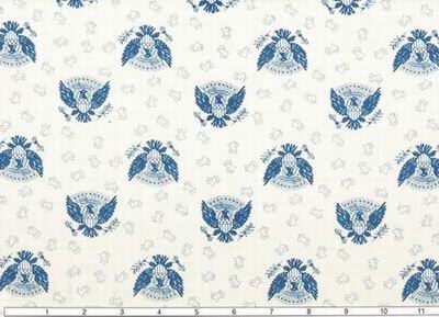 USA Blue Eagles Liberty Bells Fabric  2yds 8"